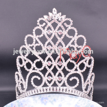 Große Schönheitswettbewerbe Rhinestone-Tiaras Große hohe Kristall-AB-Kronen